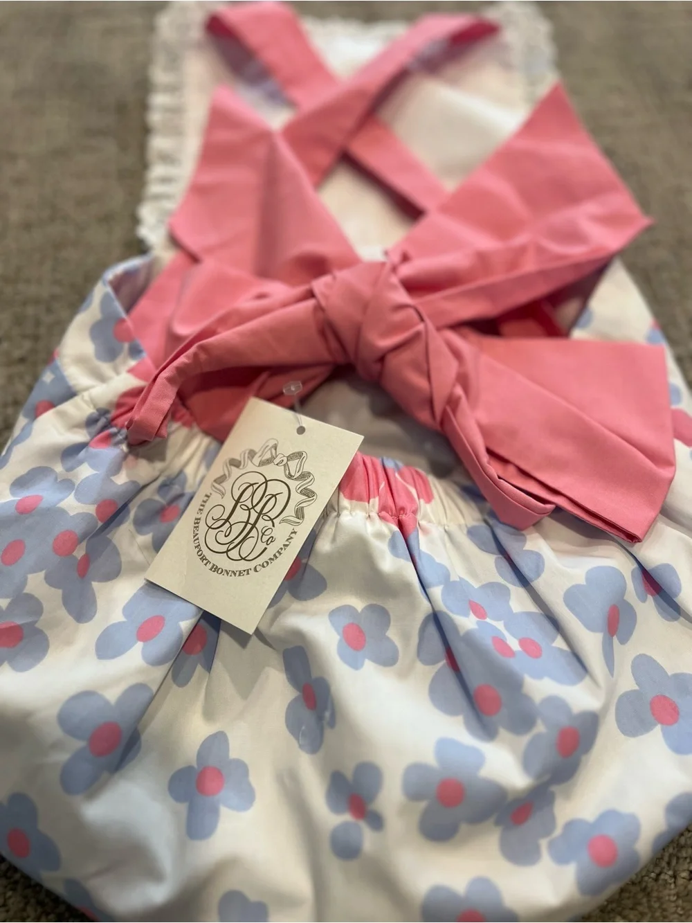 The Beaufort Bonnet Company floral sunsuit. New with tags.